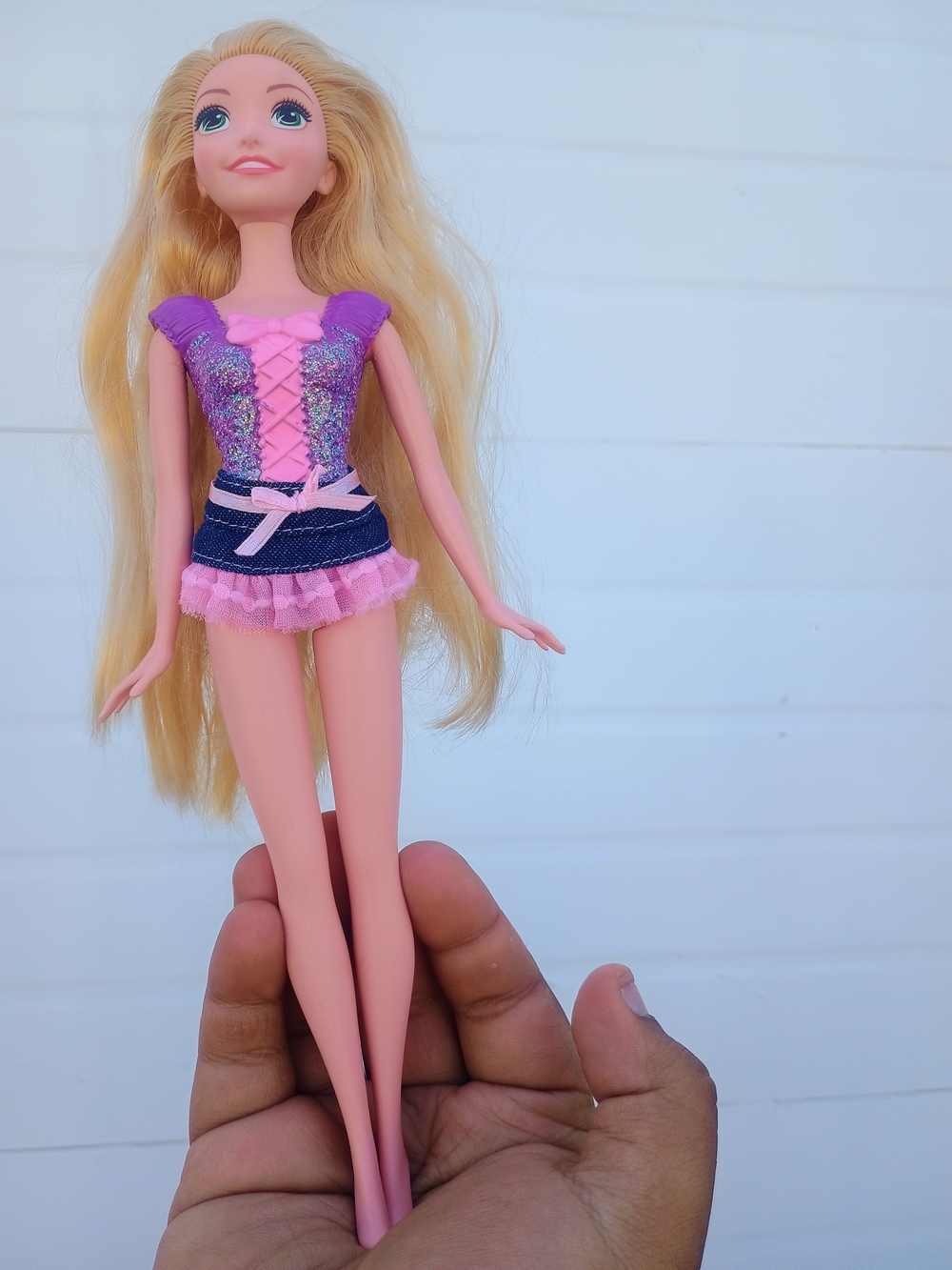 Disney Princess Rapunzel Doll Mattel 2012 Purple Bodice Glitter 10.75"